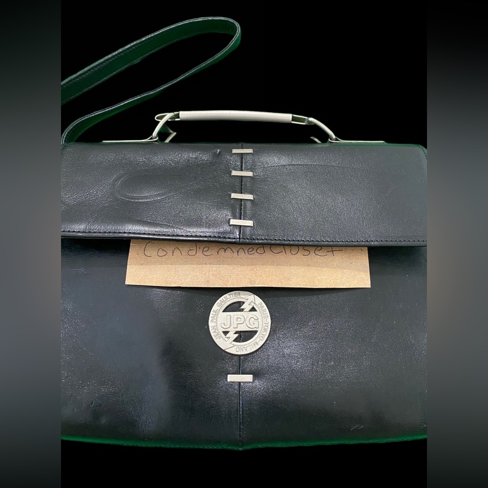 Jean Paul Gaultier 90s Lightning Logo Shoulder Side Bag - Picture 2 of 4